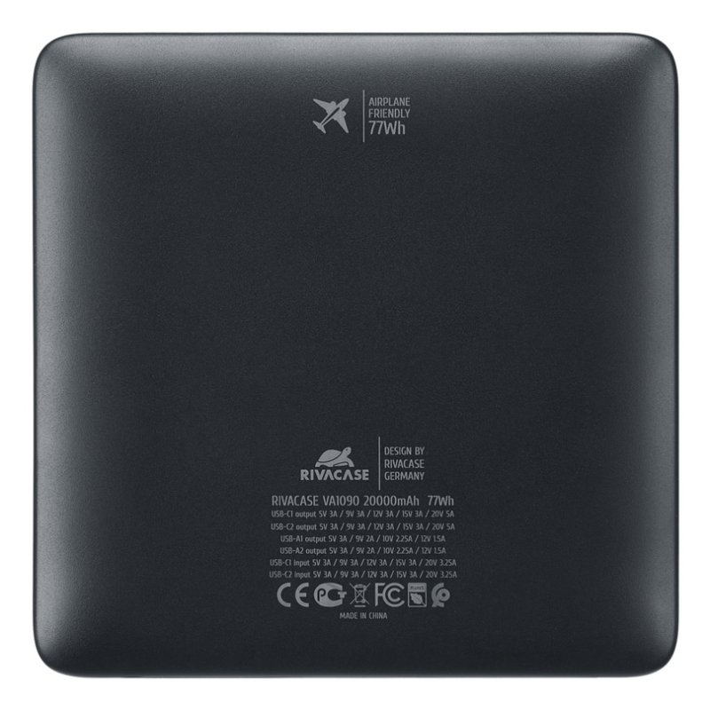 Rivacase Turbo Lithium Polymer (LiPo) 20000 mAh Black