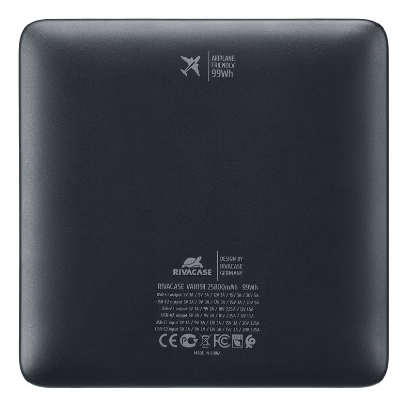 Rivacase Turbo Lithium Polymère (LiPo) 25800 mAh Noir