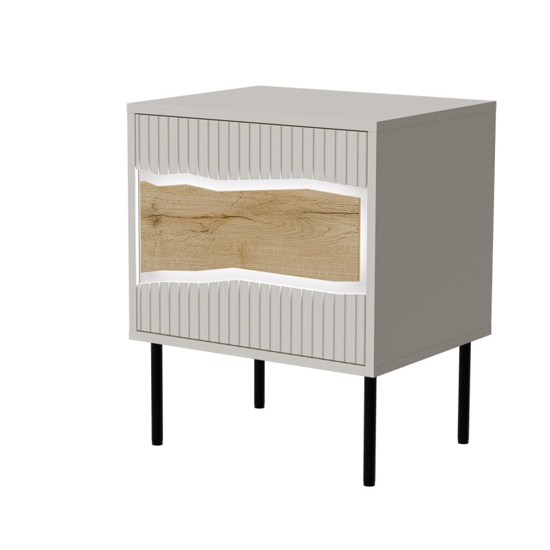 Cama Bedside cabinet, 2 pcs. INSERTO 50x40x61.5 cashmere LED