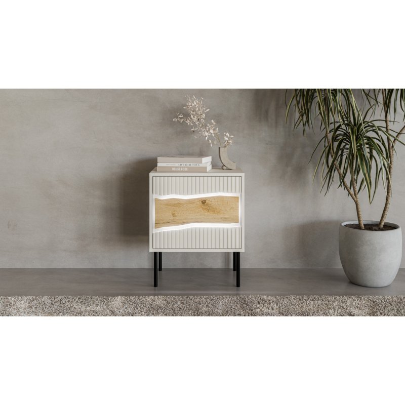Cama Bedside cabinet, 2 pcs. INSERTO 50x40x61.5 cashmere LED
