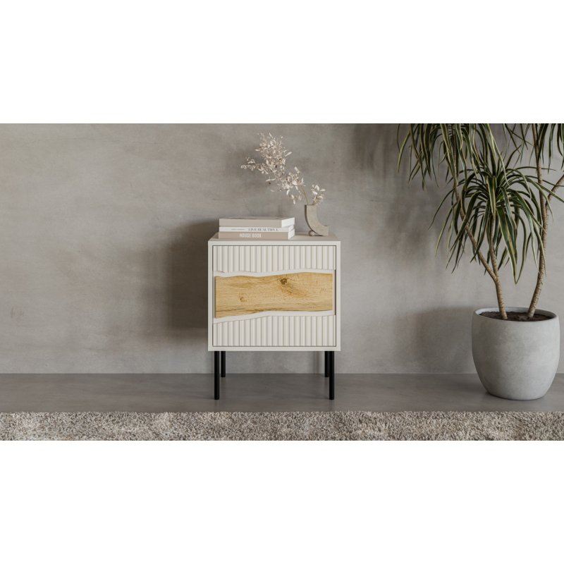 Cama Bedside cabinet, 2 pcs. INSERTO 50x40x61.5 cashmere LED