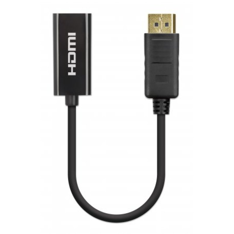 MANHATTAN 4K60Hz Aktiver DisplayPort auf HDMI-Adapter DisplayPort-Stecker auf HDMI-Buchse Kabeladapter mit Dongle
