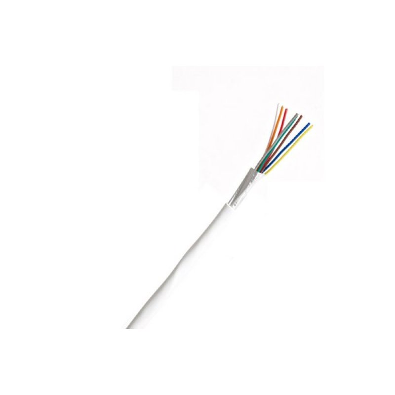 Solid Alarm Cable 100% BC 6x0.6/23AWG LSZH Eca White