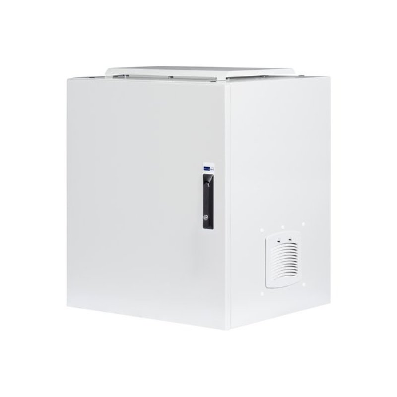 EKIVALAN Box IP55 indoor 9U prof. 450mm, front metal, gray