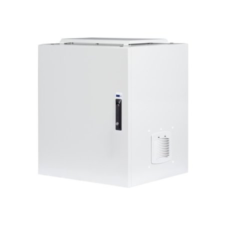 EKIVALAN IP55 indoor box 16U prof. 600mm, front metal, gray
