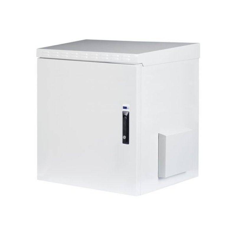 EKIVALAN IP55 outdoor enclosure 16U prof. 600mm, front metal, gray