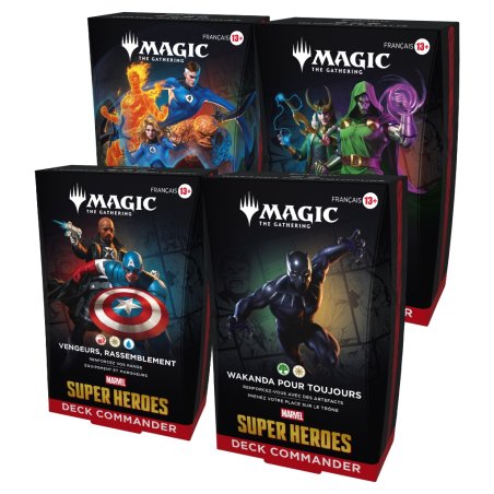 Magic: The Gathering - Assortiment de Decks Commander Marvel Super Heroes (4 Decks Commander)