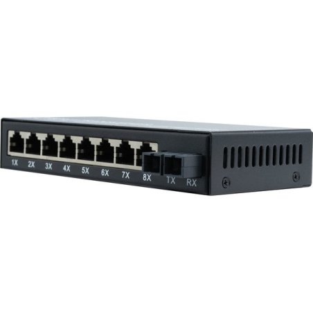 SWITCH 8 RJ-45 10/100 1 FIBER 100FX MULTIMODE SC 2KM