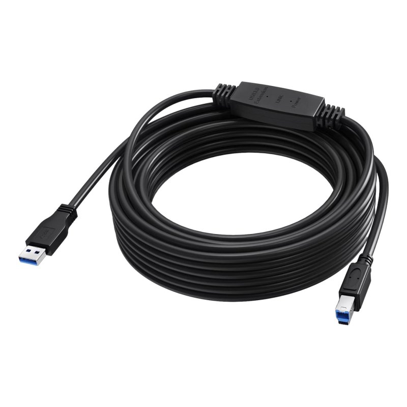 Vision TC 10MUSB3.0 /BL câble USB USB 3.2 Gen 1 (3.1 Gen 1) 10 m USB C USB B 5 Gbit/s Noir