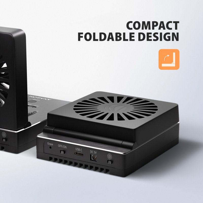 AXAGON ADSA-M2C44 Docking Station, USB4, für M.2-NVMe-SSDs - schwarz