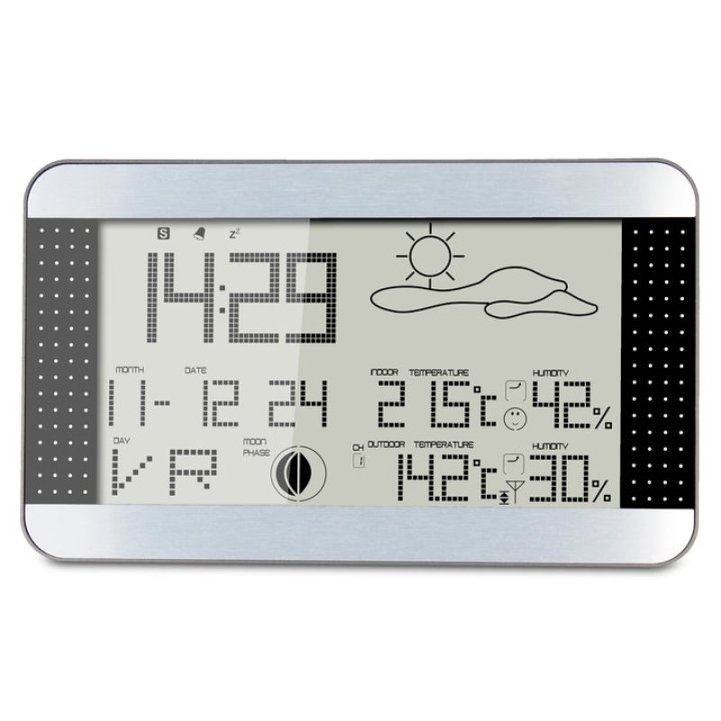 Alecto WS-1700 Noir, Argent LCD Batterie