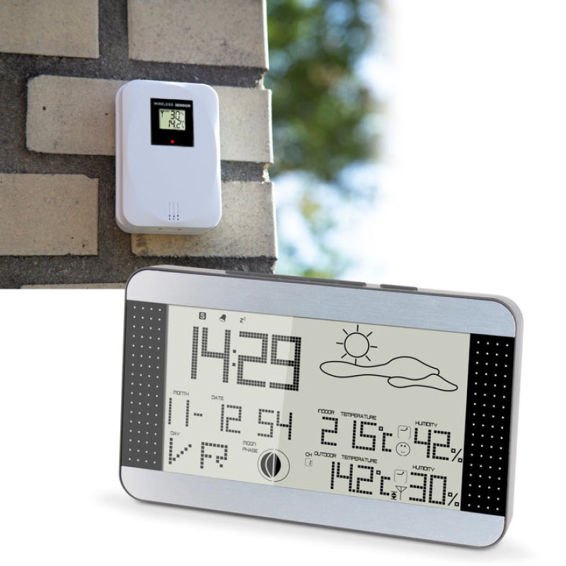 Alecto WS-1700 Black, Silver LCD Battery
