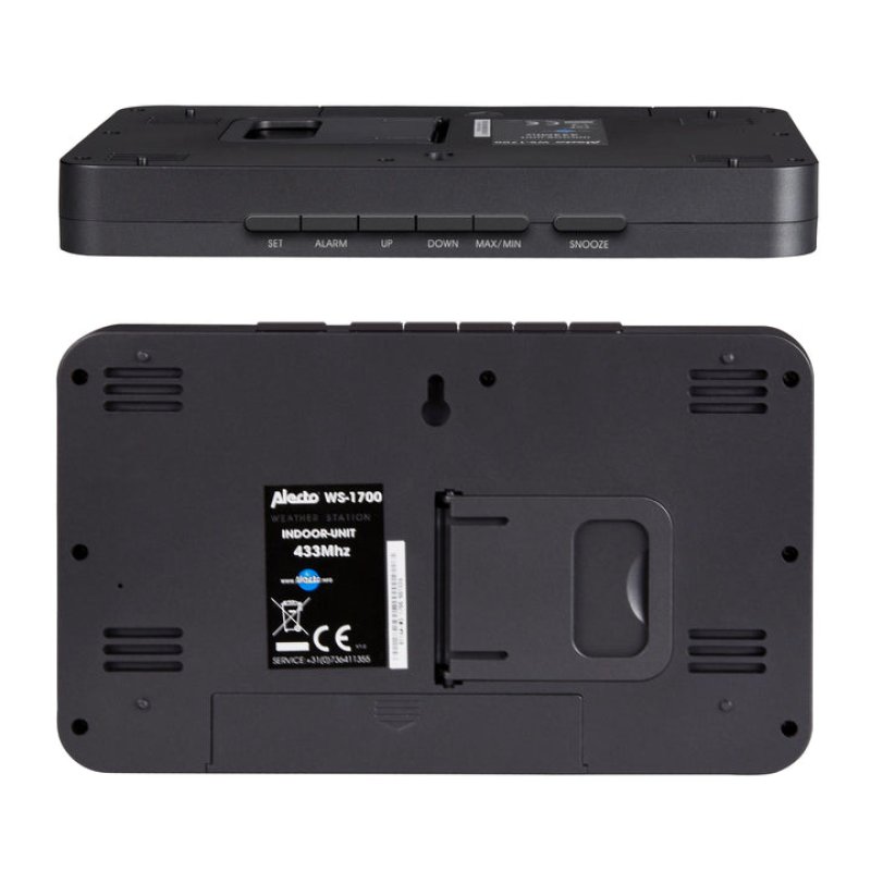 Alecto WS-1700 Noir, Argent LCD Batterie