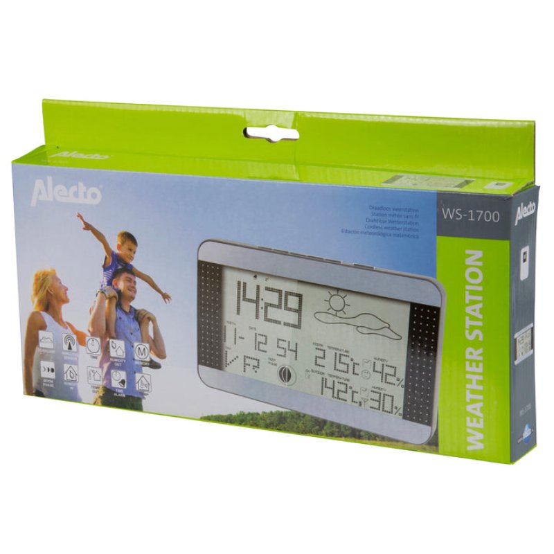 Alecto WS-1700 Black, Silver LCD Battery