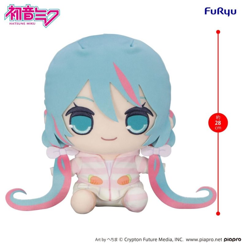 HATSUNE MIKU - Rabbite Ear Hood Pajama - Big Plush Toy Kyurumaru 28cm