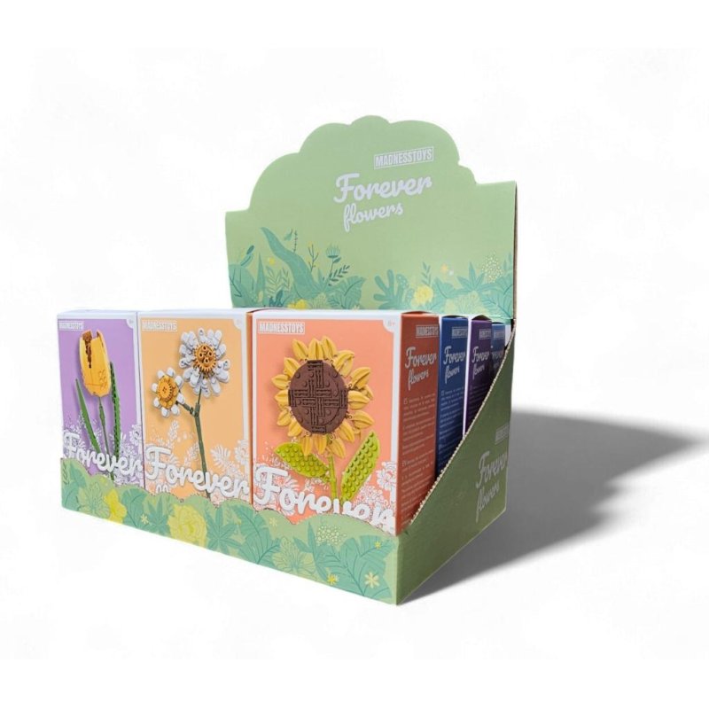FOREVER FLOWERS - Bricks Flowers - Display 12pcs