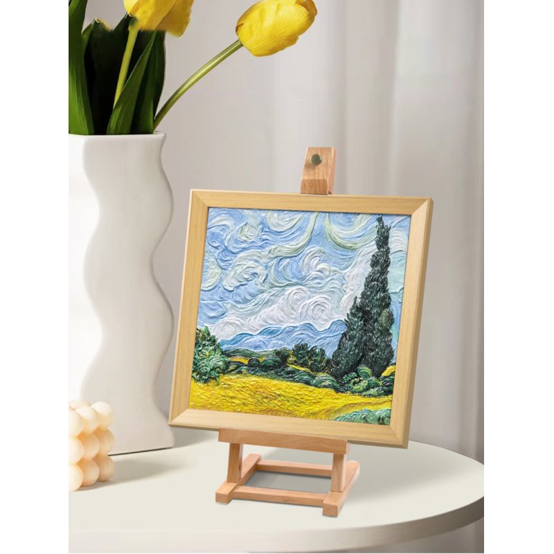 Peinture 3D en résine DIY - Champ de blé - 34x34cm