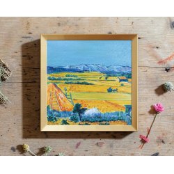 Peinture 3D en résine DIY -La Récolte - 34x34cm