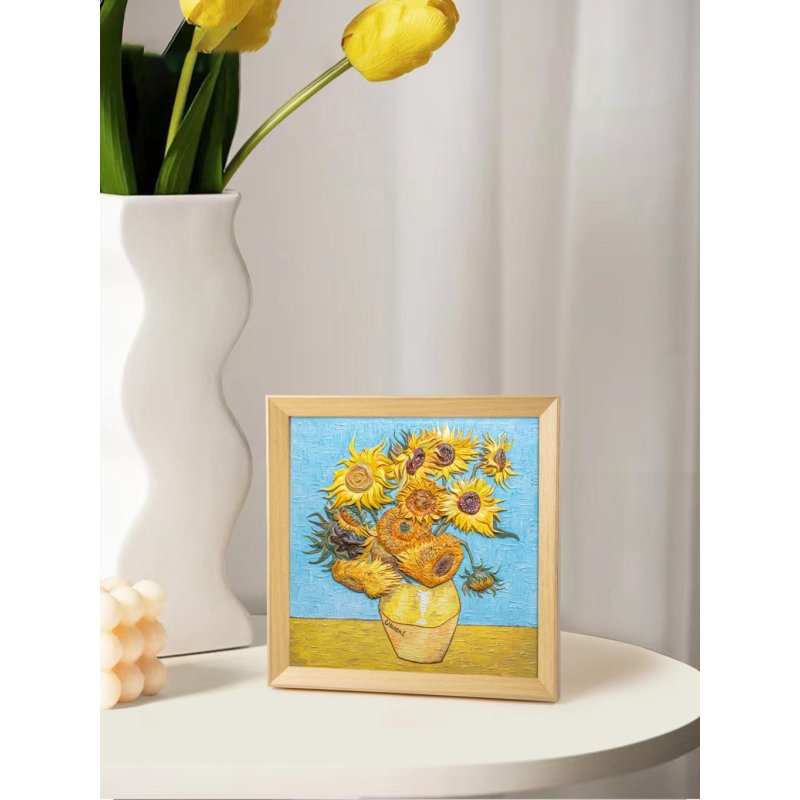 Peinture 3D en résine DIY - Tournesol - 34x34cm