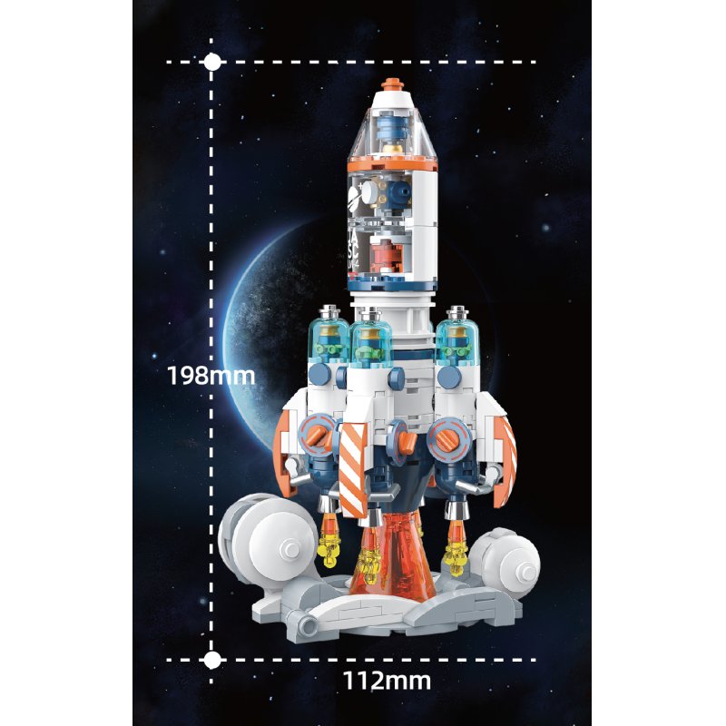 POP SERIES - Kit de Construction - Fusée exploration spatiale - 294pc