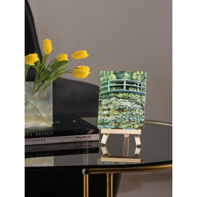 Peinture 3D en résine DIY - L'étang aux nénuphars - 13.5x10cm