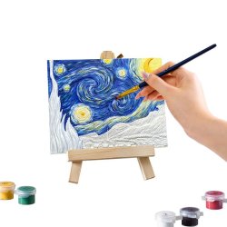 Peinture 3D en résine DIY - La nuit étoilée - 13.5x10cm