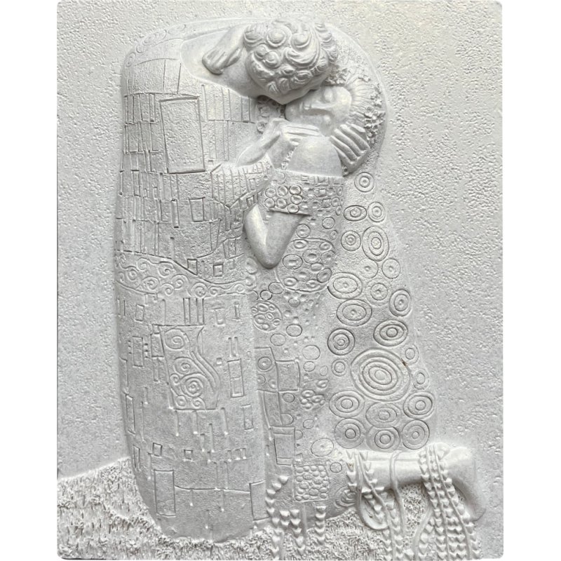 Peinture 3D en résine DIY - Le Baiser - 13.5x10cm