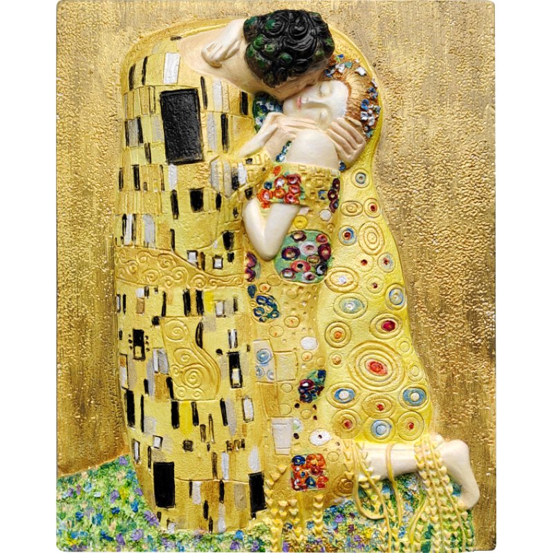 Peinture 3D en résine DIY - Le Baiser - 13.5x10cm