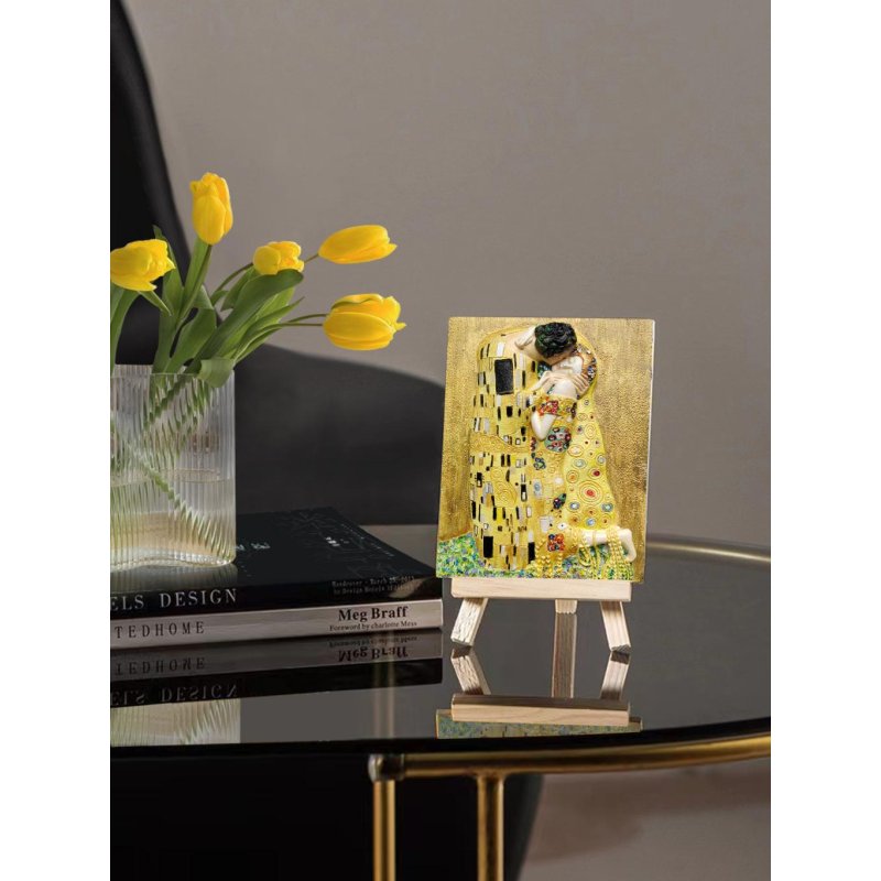 Peinture 3D en résine DIY - Le Baiser - 13.5x10cm