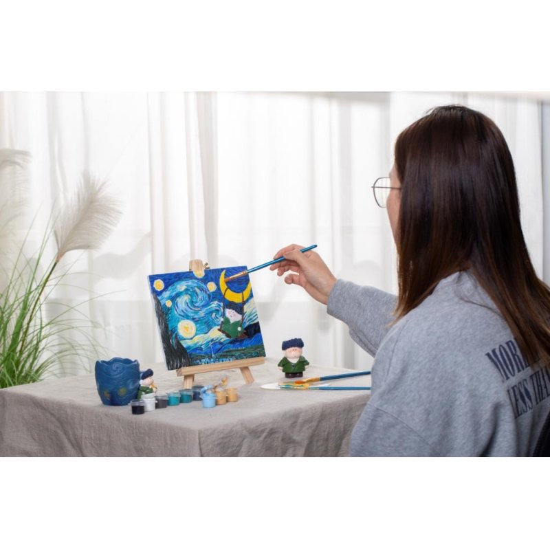 Peinture 3D en résine DIY-Se balancer sous le ciel etoilée -13.5x10cm