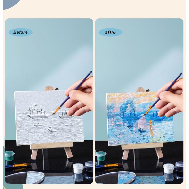 Peinture 3D en résine DIY - Levée de soleil - 13.5x10cm