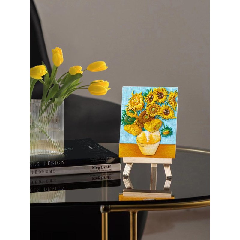 Peinture 3D en résine DIY - Tournesol - 13.5x10cm