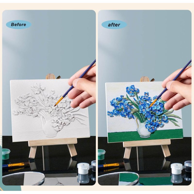 Peinture 3D en résine DIY - Iris -13.5x10cm