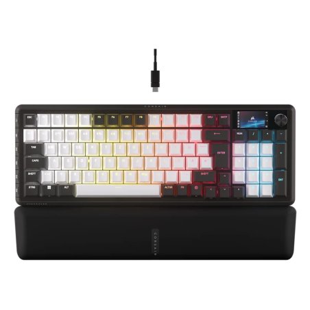 Corsair VANGUARD 96 clavier Gaming USB QWERTZ Allemand Noir, Blanc