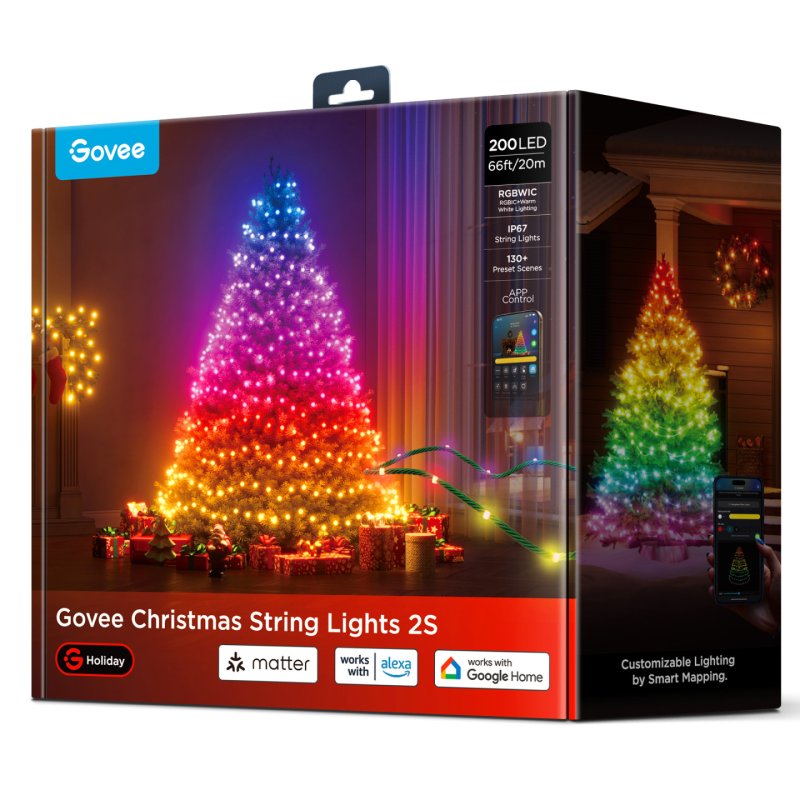 Govee H80C4 Guirlande lumineuse intelligente Wi-Fi/Bluetooth 15 W
