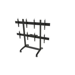 edbak Mobiler Video-Wall Trolley, Modular 2x2, für 49-57" Bildschirme, Querformat
