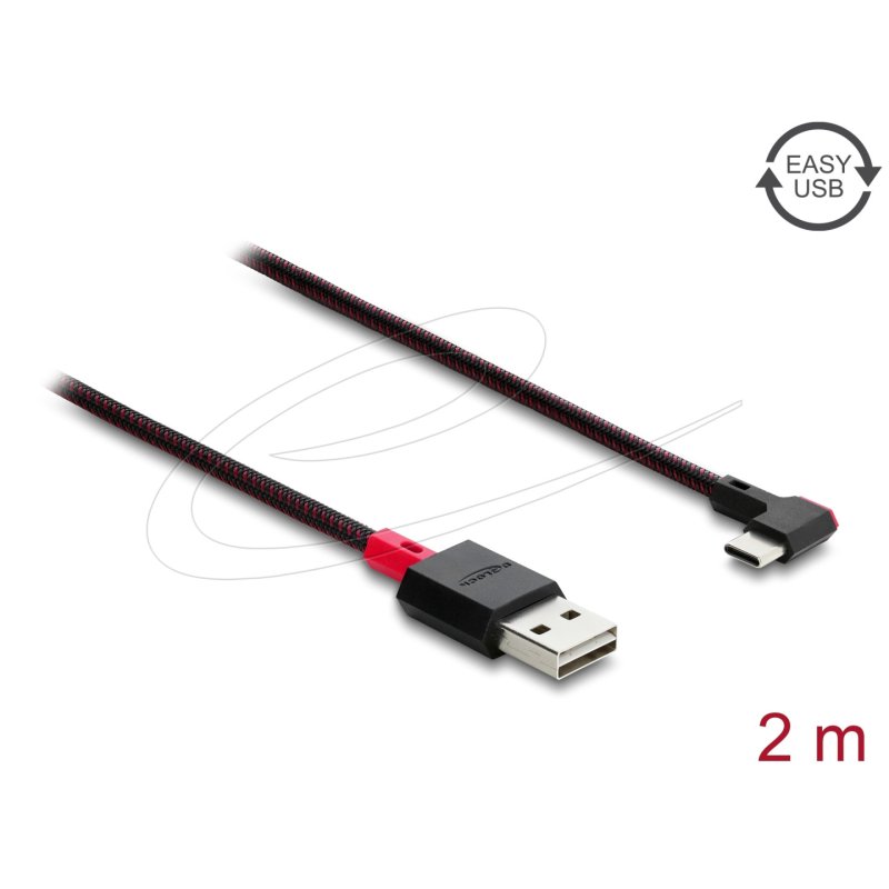 DeLOCK 81547 câble USB USB 2.0 2 m USB A USB C Rouge, Noir