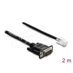 Delock Seriell RS-232/422/485 Adapterkabel Sub-D 9 Stecker zu RJ45 Stecker 2 m