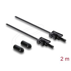 Delock LWL POF Kunststoff Kabel HFBR 4532-4532Z Simplex Stecker zu Simplex Stecker 2 m