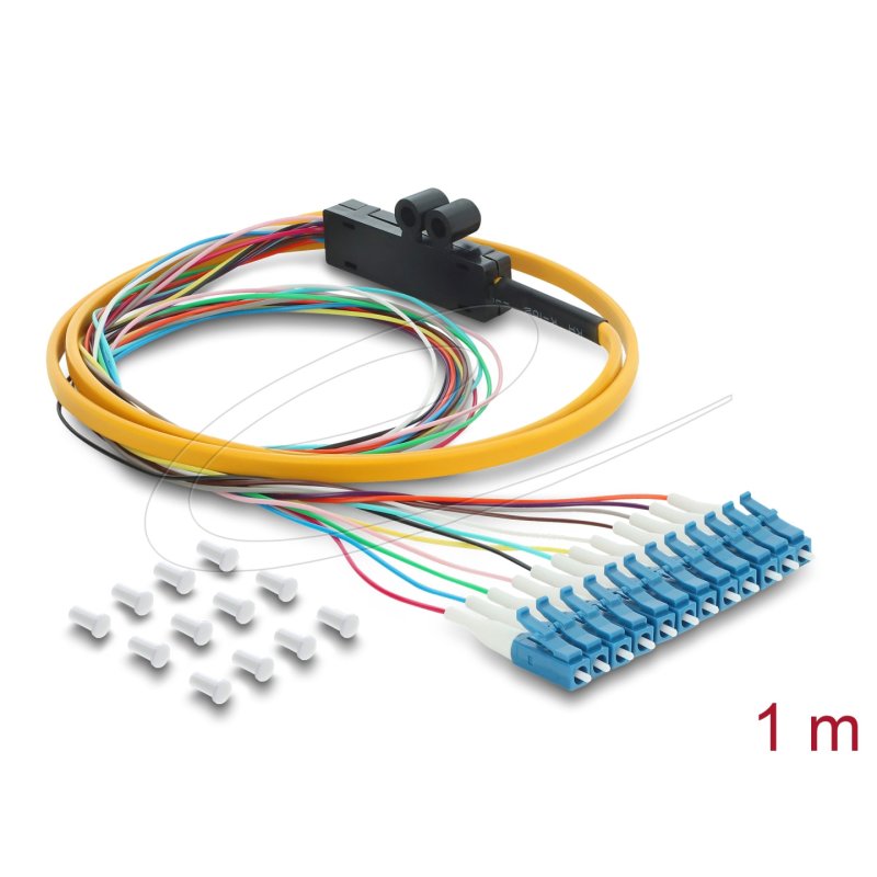 DeLOCK 91050 InfiniBand/fibre optic cable 1 m 12x LC Pigtail Orange