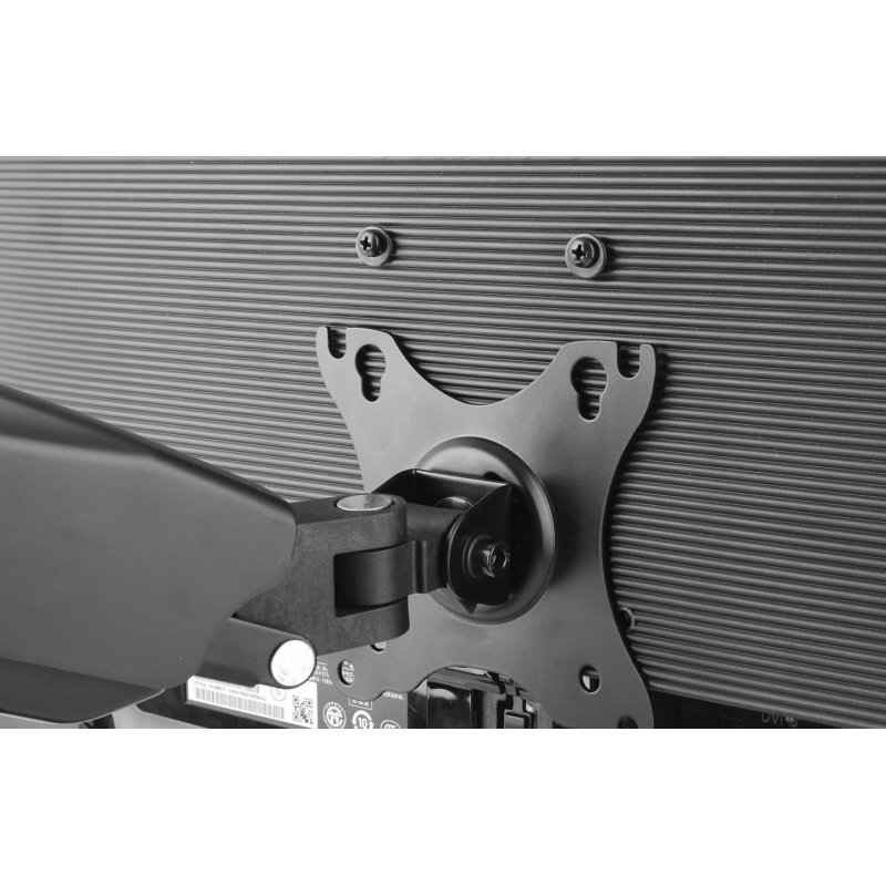 Manhattan Support de bureau double pour TV/moniteurs (bras à ressort à Bras articulé), écrans 10" à 27", fixation