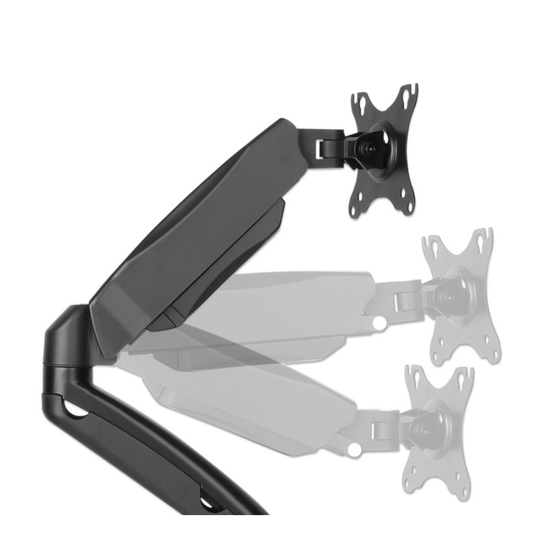 Manhattan Support de bureau double pour TV/moniteurs (bras à ressort à Bras articulé), écrans 10" à 27", fixation