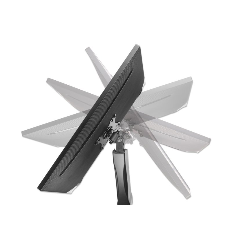 Manhattan Support de bureau double pour TV/moniteurs (bras à ressort à Bras articulé), écrans 10" à 27", fixation