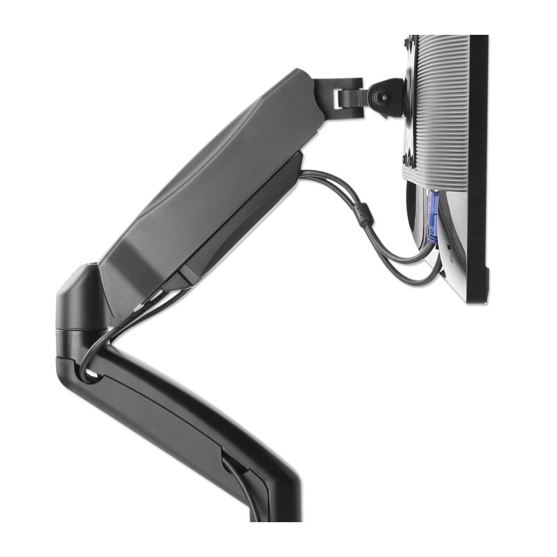 Manhattan Dual Desk Mount for TV & Monitors (Full Motion Spring), For screens 10" to 27", C-Clamp or Grommet