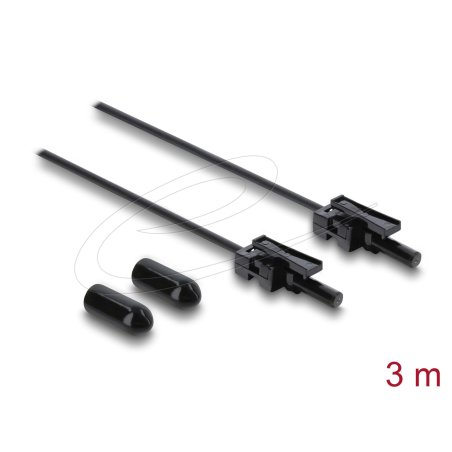 Delock LWL POF Kunststoff Kabel HFBR 4532-4532Z Simplex Stecker zu Simplex Stecker 3 m