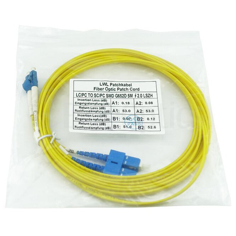 BlueOptics SFP3132BU1MK câble InfiniBand et à fibres optiques 1 m LC SC Jaune