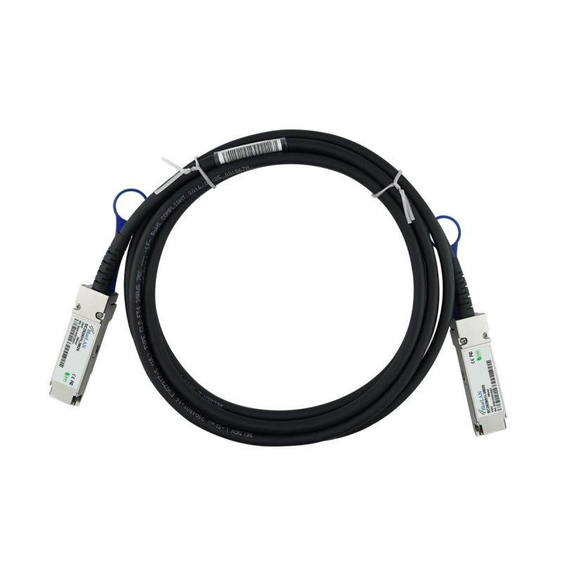 BlueOptics DAC-Q28-100G-1M-BL InfiniBand/fibre optic cable QSFP28 Black, Silver