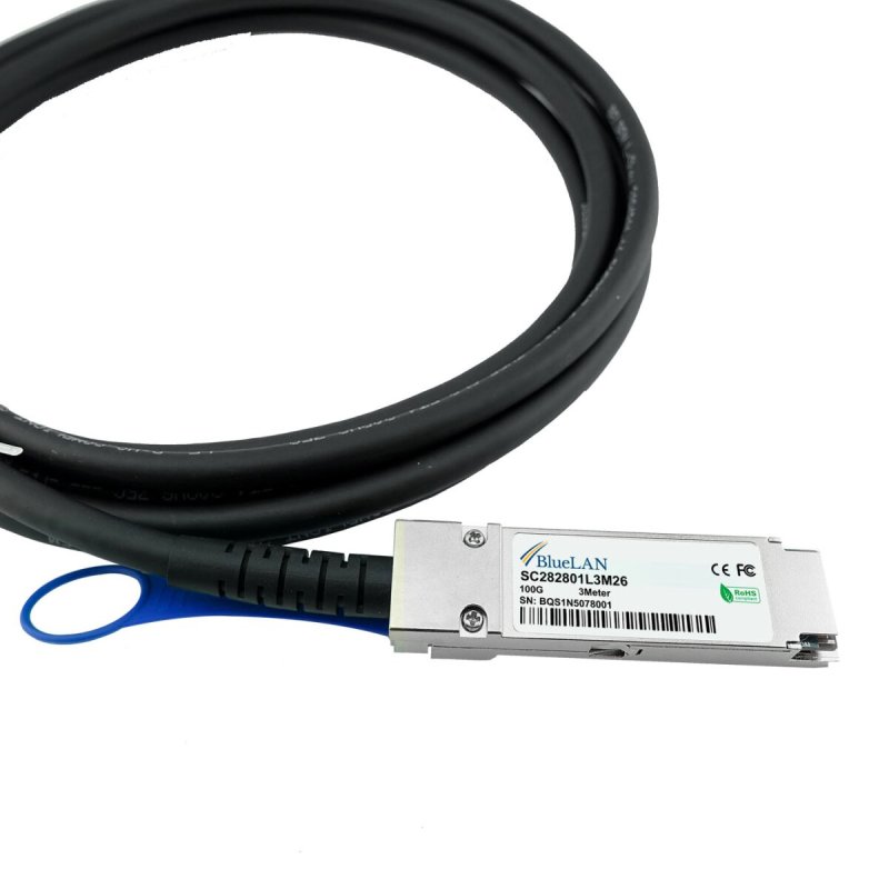 BlueOptics 100Gb 1m QSFP28 100GBASE-CR4 DAC( DAC-Q28-100G-1M)