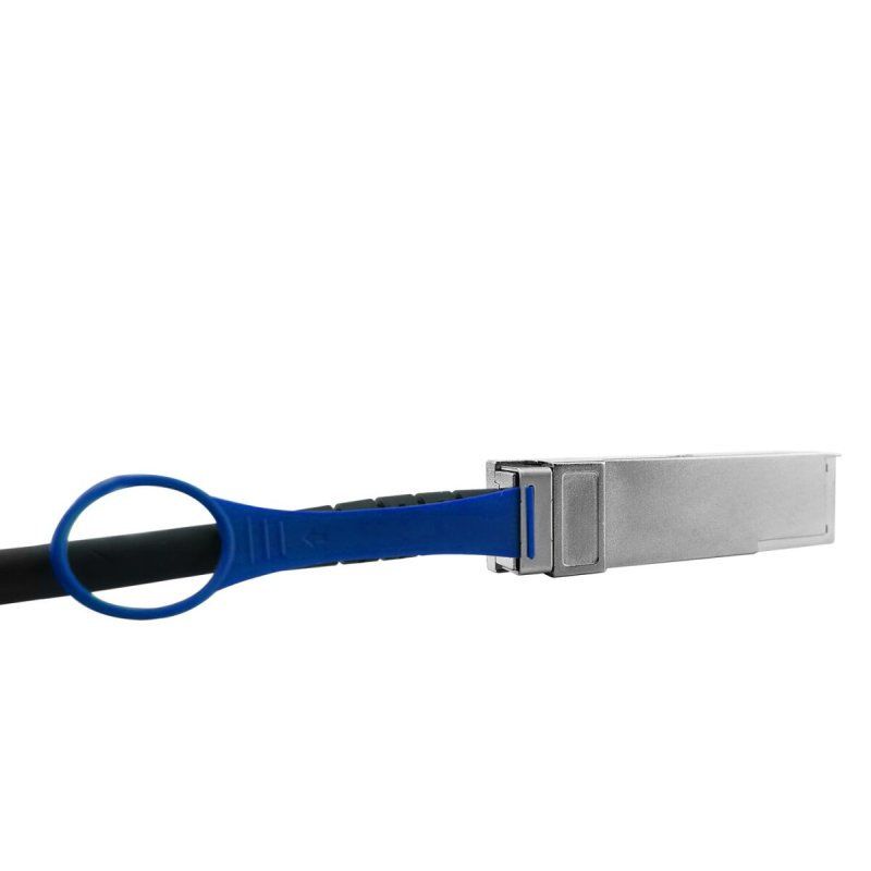 BlueOptics DAC-Q28-100G-1M-BL câble InfiniBand et à fibres optiques QSFP28 Noir, Argent