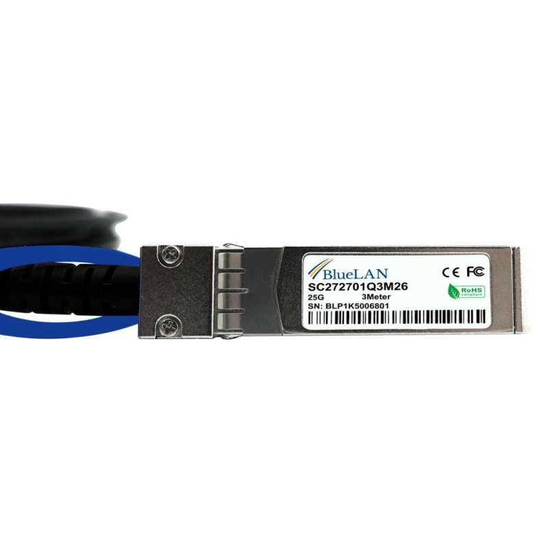 BlueOptics SFP28-DAC-3M-HU câble InfiniBand et à fibres optiques Noir